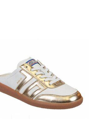 NEW BACK 70 women's EASTER GOLD  backless sneakers shoes 5 36 EU / 6 37 EU